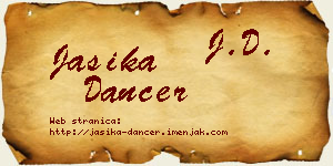 Jasika Dancer vizit kartica